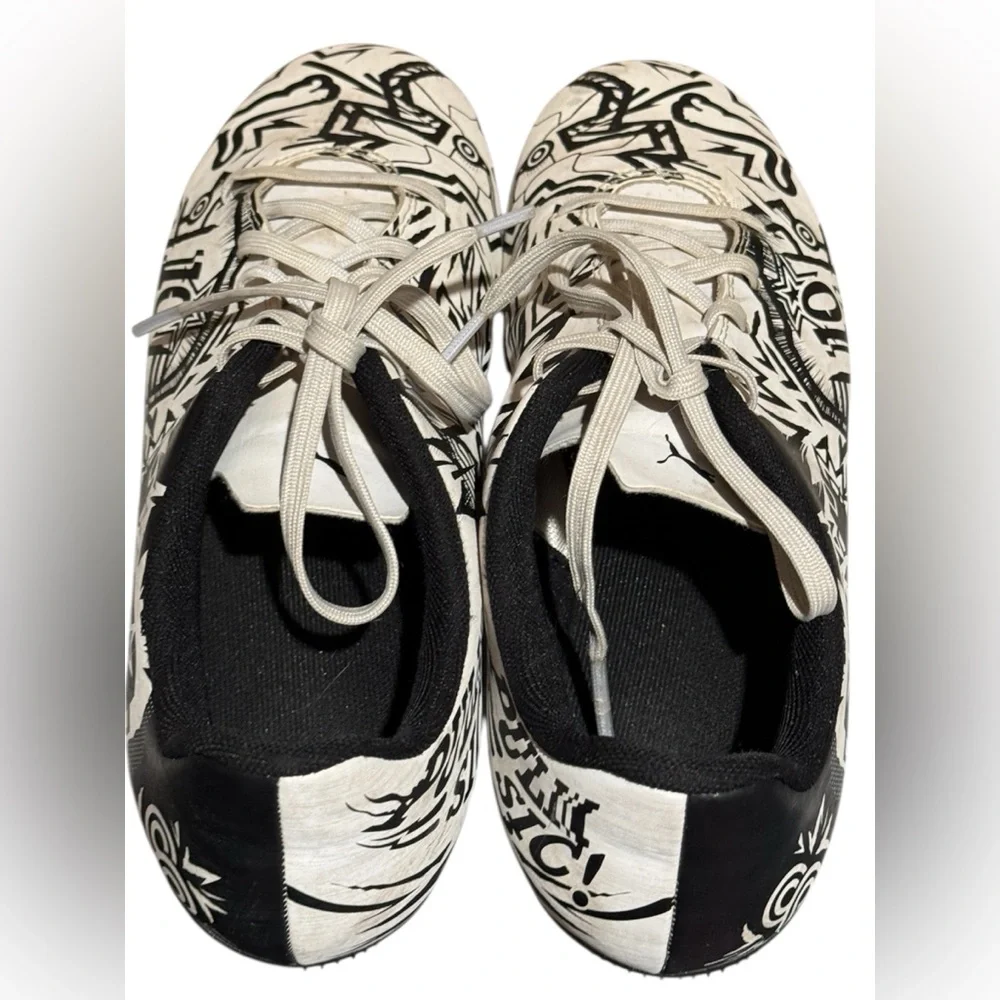 Puma x Christian Pulisic II FG/AG Kids Soccer Cleats Black & White Graphic Sz 5 - Picture 12 of 14